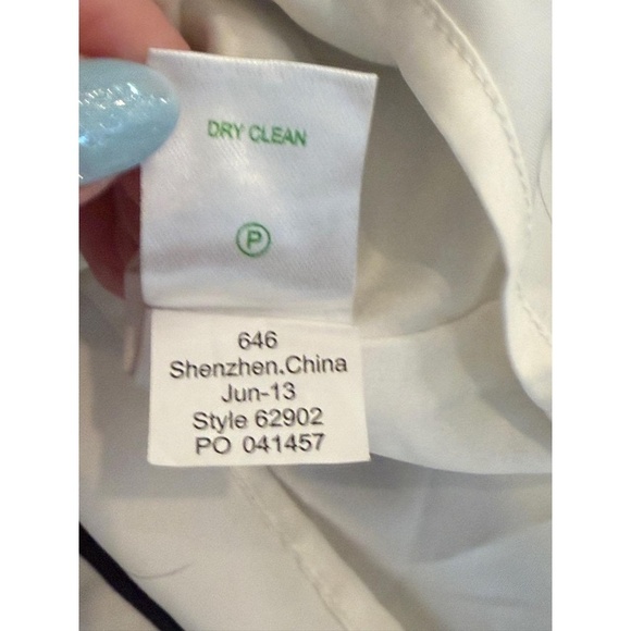 Lilly Pulitzer Black White Striped Strapless Embroidered Flower Dress size 8 - Picture 8 of 9